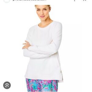 EUC Lilly Pulitzer Beachcomber pullover White XL